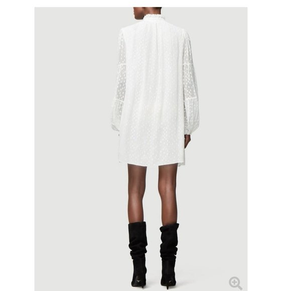 NWT FRAME Shirred Printed Mock Shift Dress - Picture 4 of 11